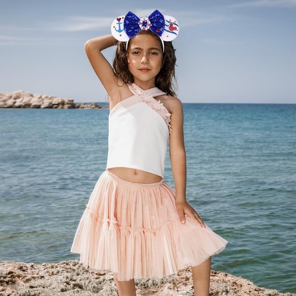 Sparkle Cruise Minnie Ears Headband, Glitter Mouse Ears Headband with Bow,Cruise - Picture 3 of 9